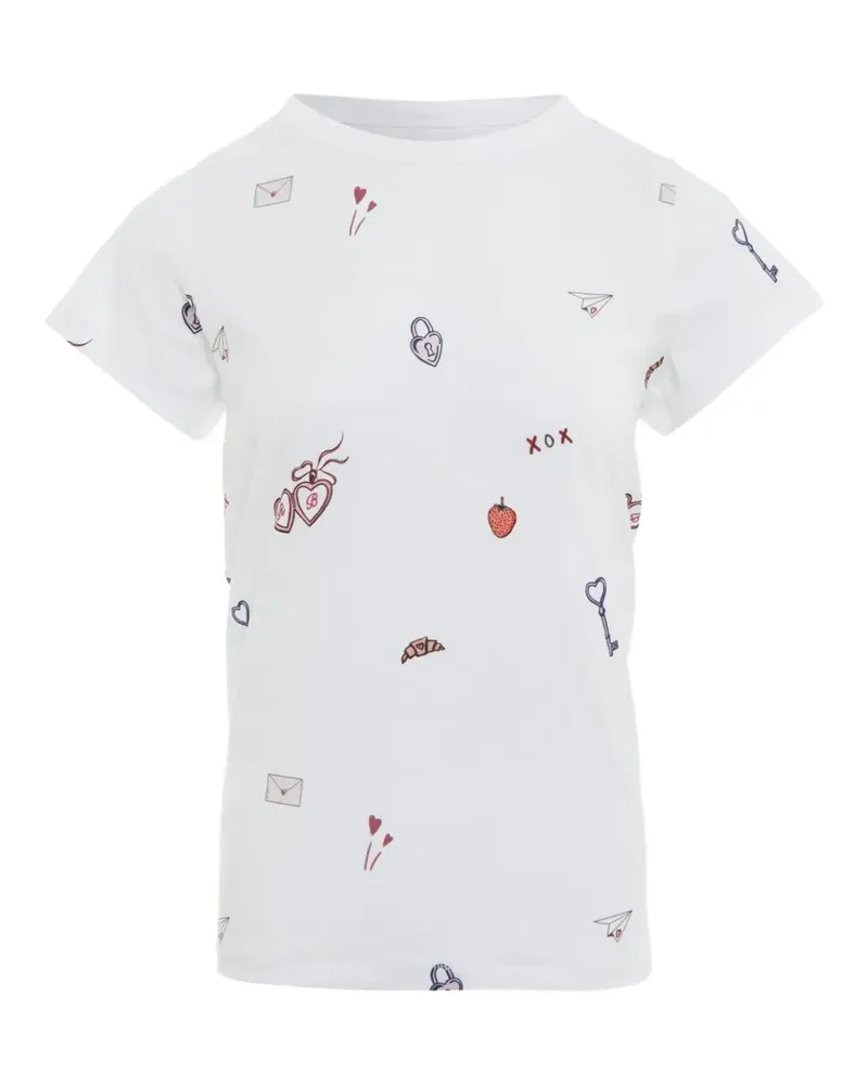 Rag & Bone Valentines T-Shirt mit Print - Weiß Weiß