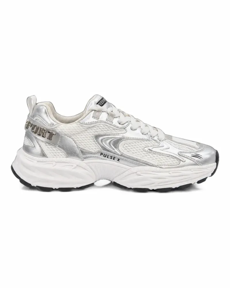 Philipp Plein Runner Pulse X Metallic-Sneakers - Silber Silber