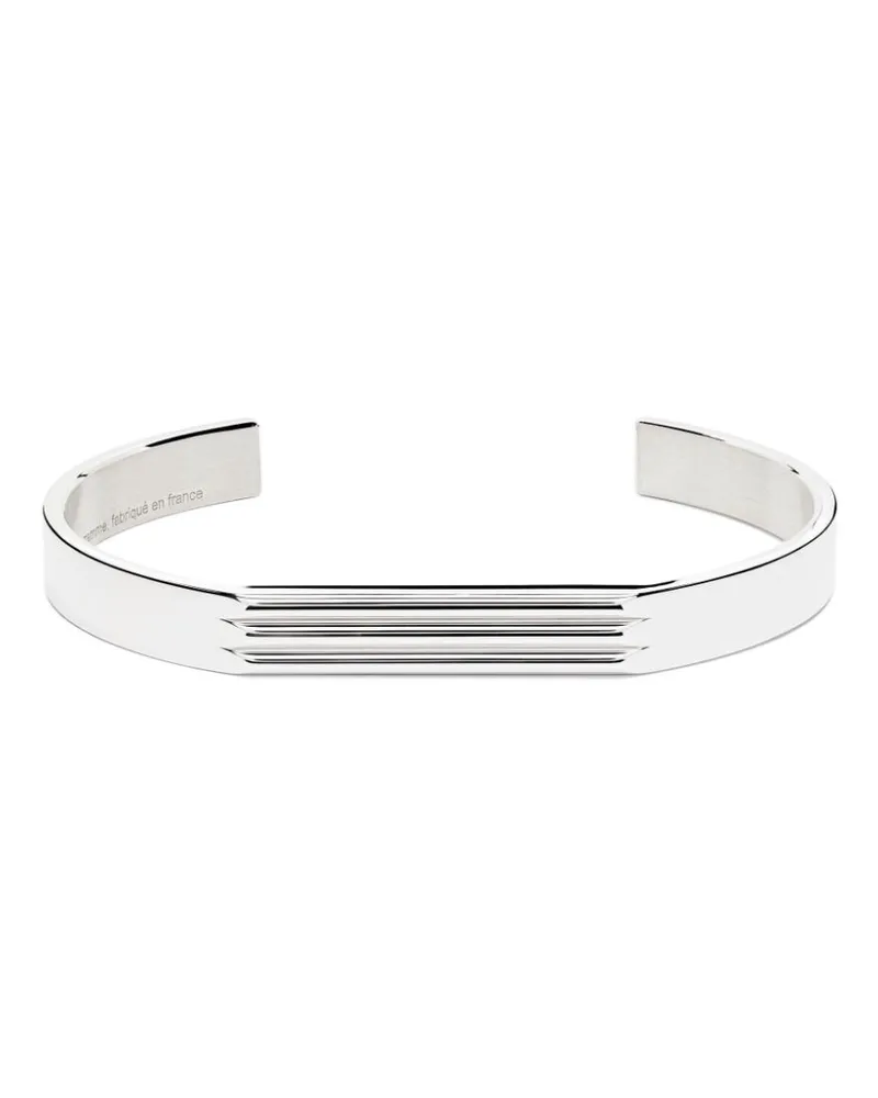 Le Gramme sterling silver 21g Godron bracelet Silber