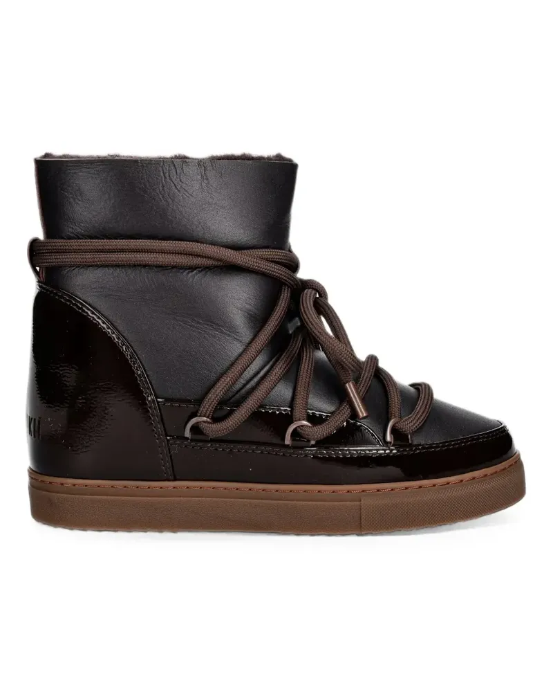 INUIKII patent-leather lace-up boots - Braun Braun