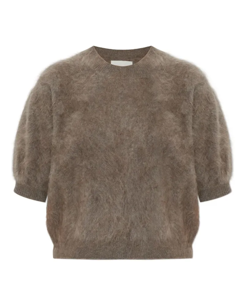 Lisa Yang Mohairpullover mit Puffärmeln - Braun Braun