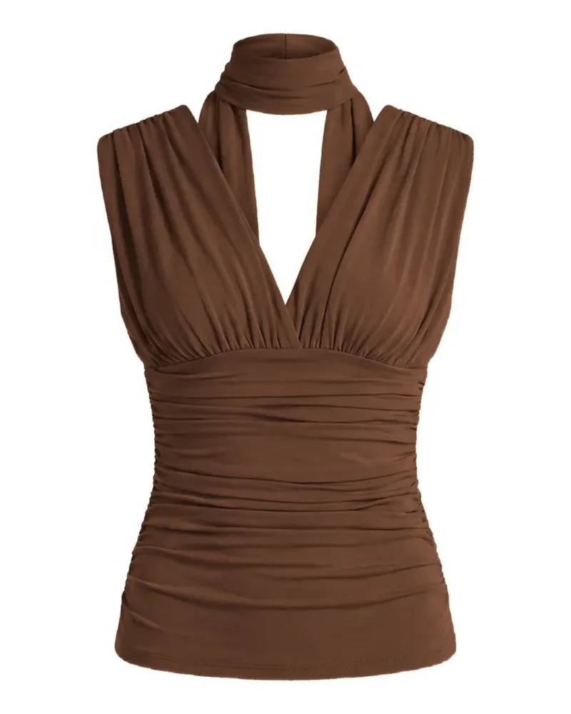 NICHOLAS ruched scarf-detail top - Braun Braun