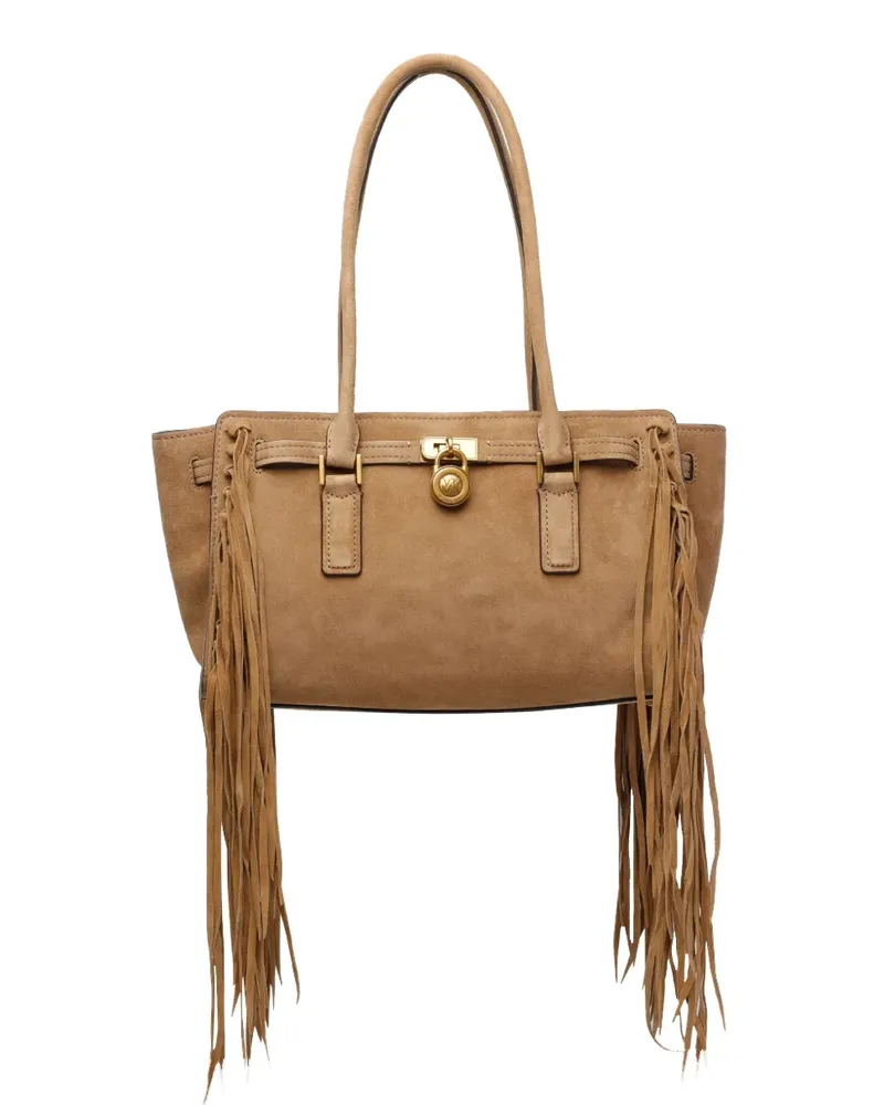Michael Kors Hamilton fringe tote bag - Nude Nude
