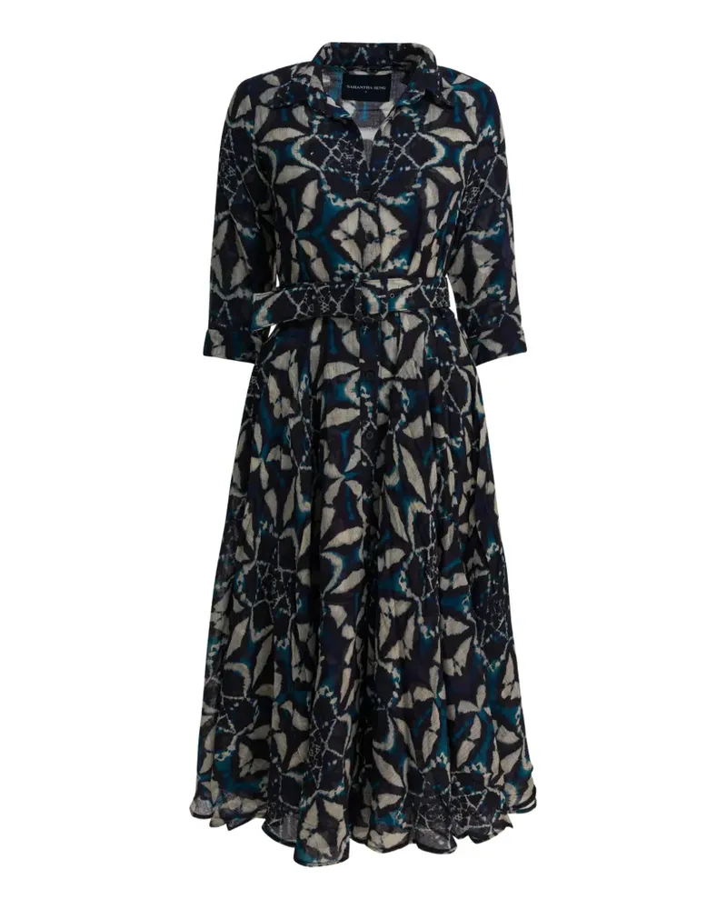 Samantha Sung printed midi dress - Blau Blau