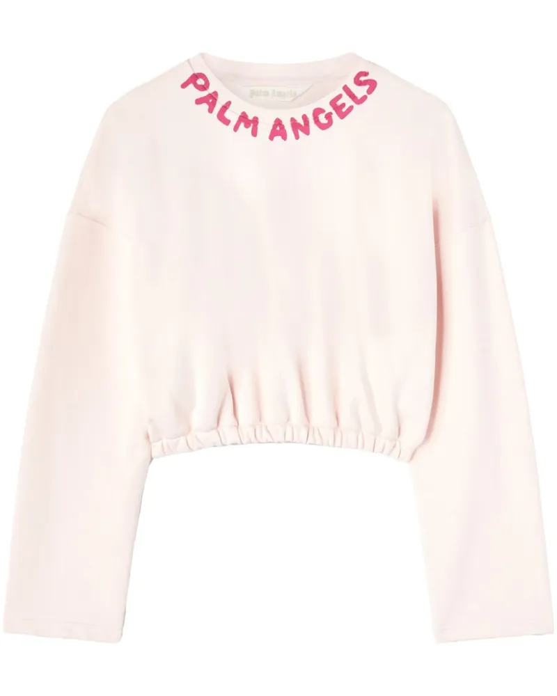 Palm Angels Cropped-Oberteil mit Logo-Print - Rosa Rosa
