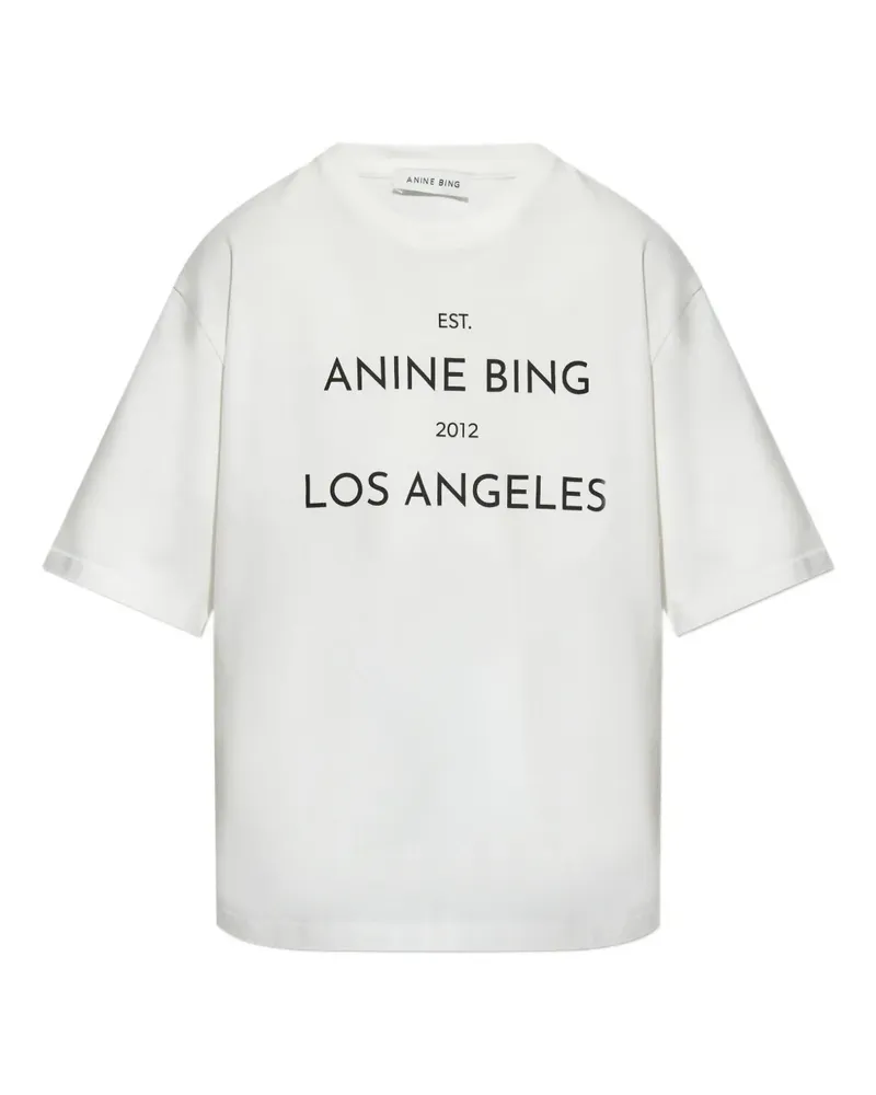 Anine Bing T-Shirt mit Logo-Print - Nude Nude