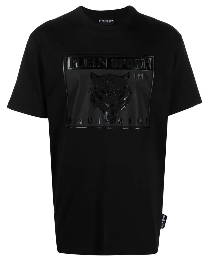 Philipp Plein T-Shirt mit Tigerkopf-Print - Schwarz Schwarz