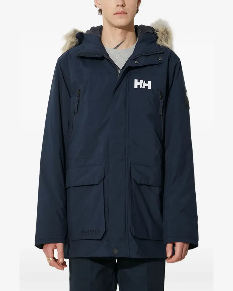 Helly Hansen trimmed hooded parka - Blau Blau