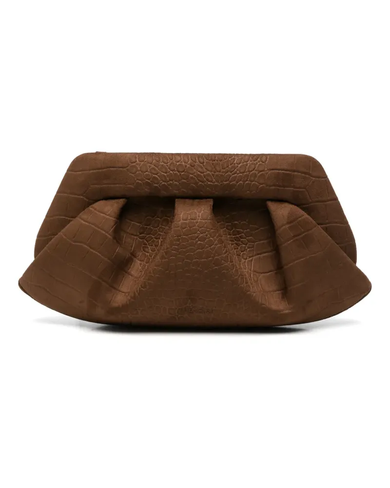 THEMOIRÈ Bios Clutch mit Kroko-Effekt - Braun Braun