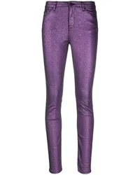 Karl Lagerfeld Skinny-Jeans im Metallic-Look Violett