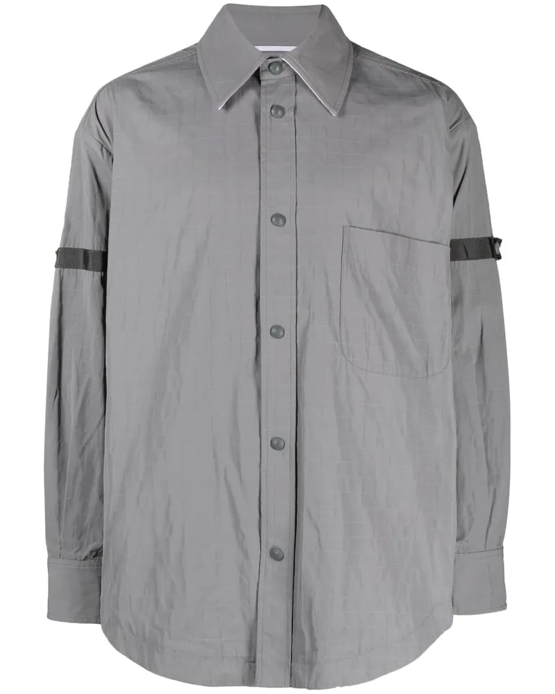 Thom Browne Hemdjacke mit Knopfverschluss - Grau Grau