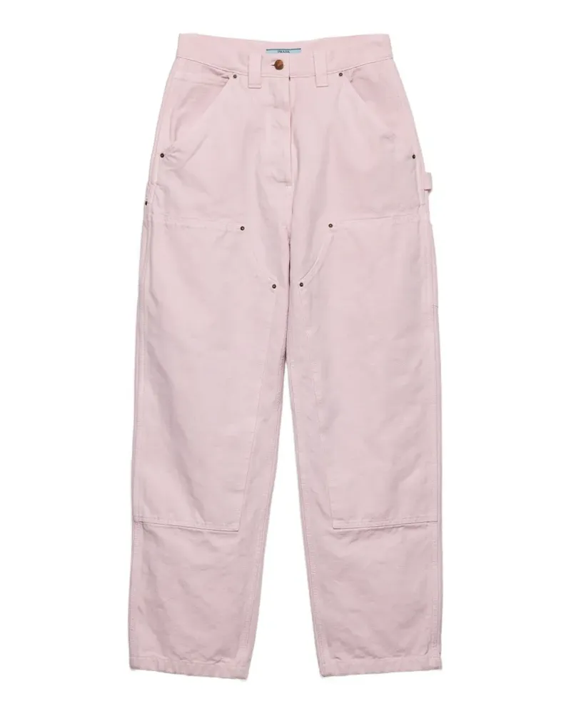 Prada logo-detail trousers - Rosa Rosa