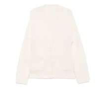 Cardigan mit V-Ausschnitt - Weiß