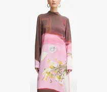 Midikleid mit langen Ärmeln - Rosa