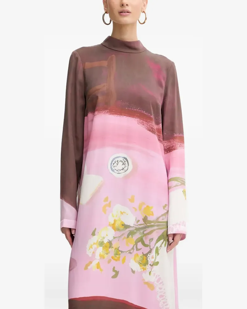 Stine Goya long-sleeves midi dress - Rosa Rosa