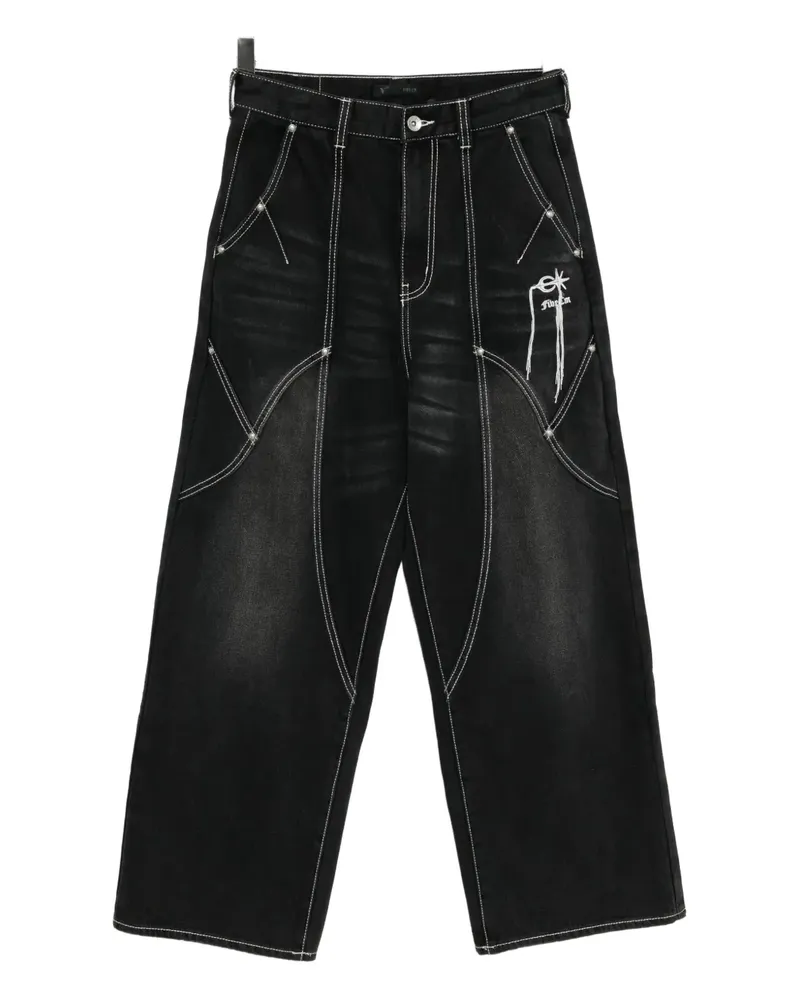 FIVE CM Jeans im Distressed-Look - Schwarz Schwarz