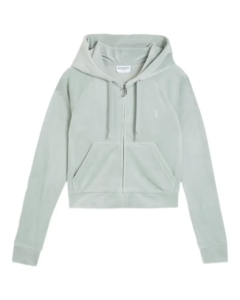 Juicy Couture Velours-Hoodie mit Strass - Grau Grau