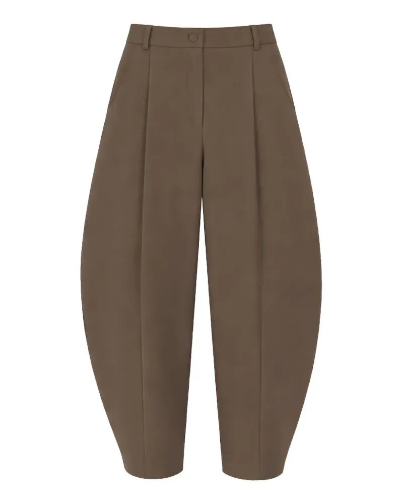 Gloria Coelho Oval pleated trousers - Braun Braun