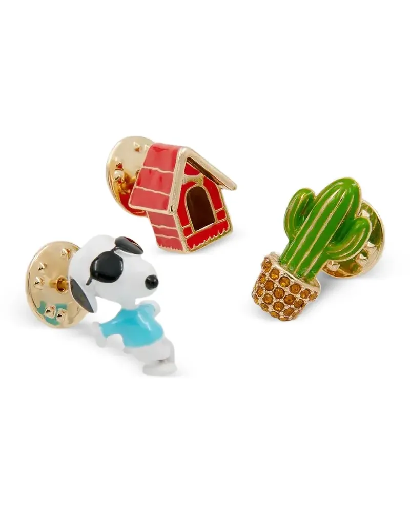 Essentiel Snoopy-motif pins (set of three) - Mehrfarbig Mehrfarbig