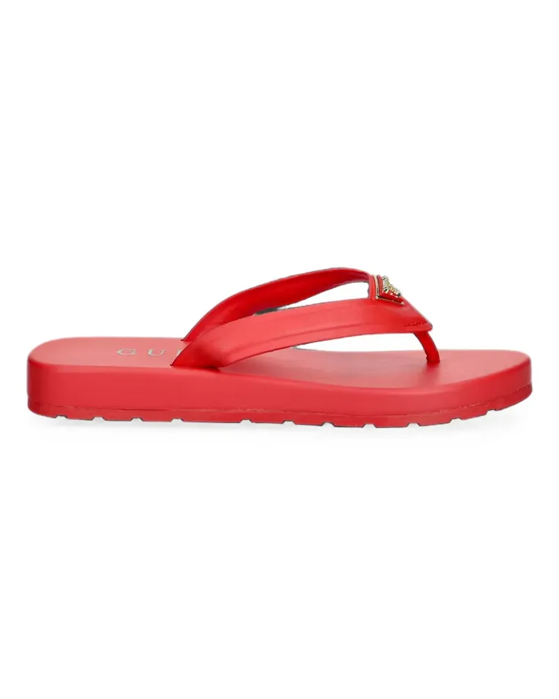 Guess Candry logo-plaque flip-flops - Rot Rot