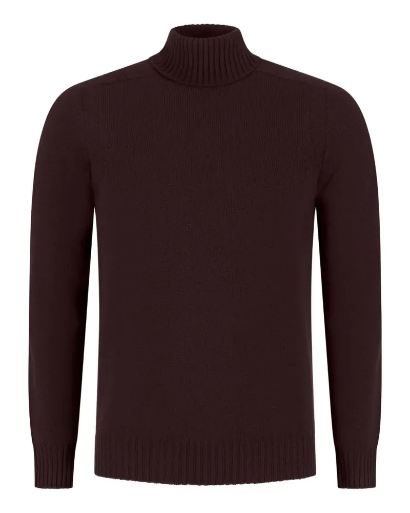 Gran Sasso Rollkragenpullover mit geripptem Saum - Braun Braun