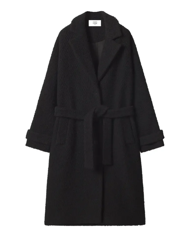 Kitsuné belted coat - Schwarz Schwarz
