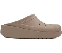 Clogs mit Plateau - Braun