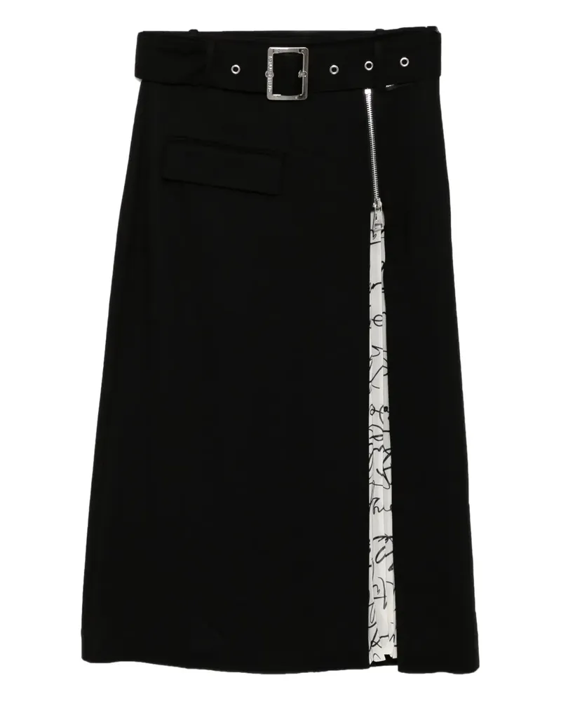 Karl Lagerfeld Rock mit Falteneinsatz - Schwarz Schwarz