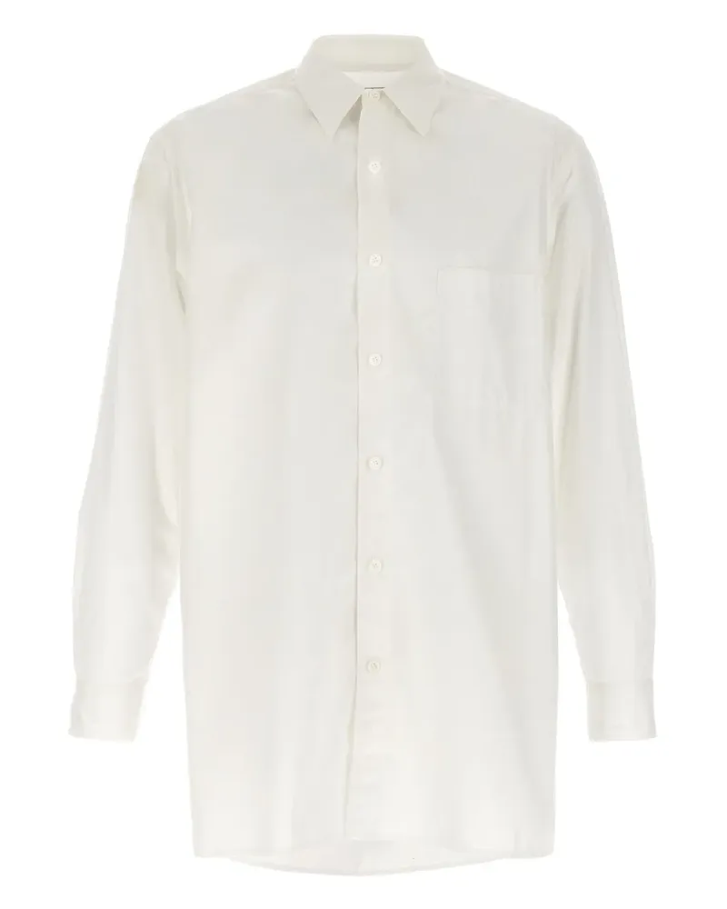 Yohji Yamamoto Hemd aus Popeline - Weiß Weiß