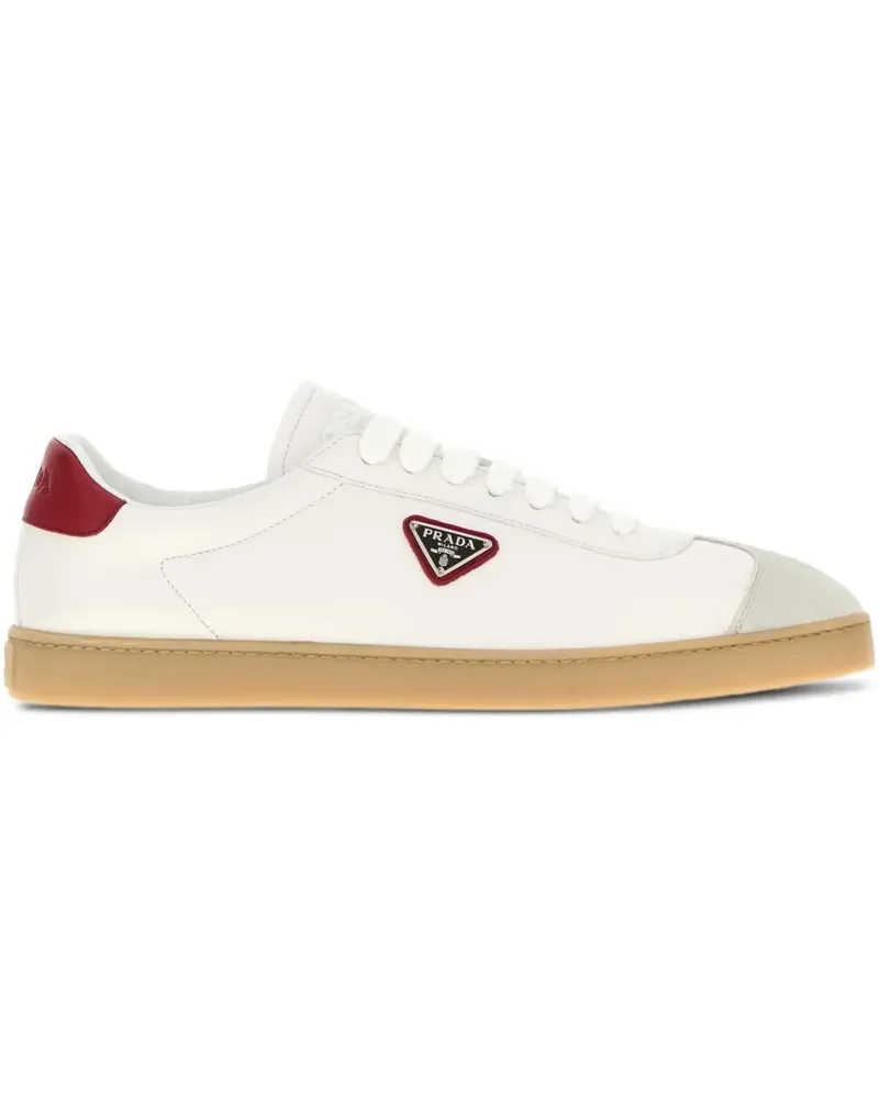 Prada Sneakers mit Triangel-Logo - Weiß Weiß