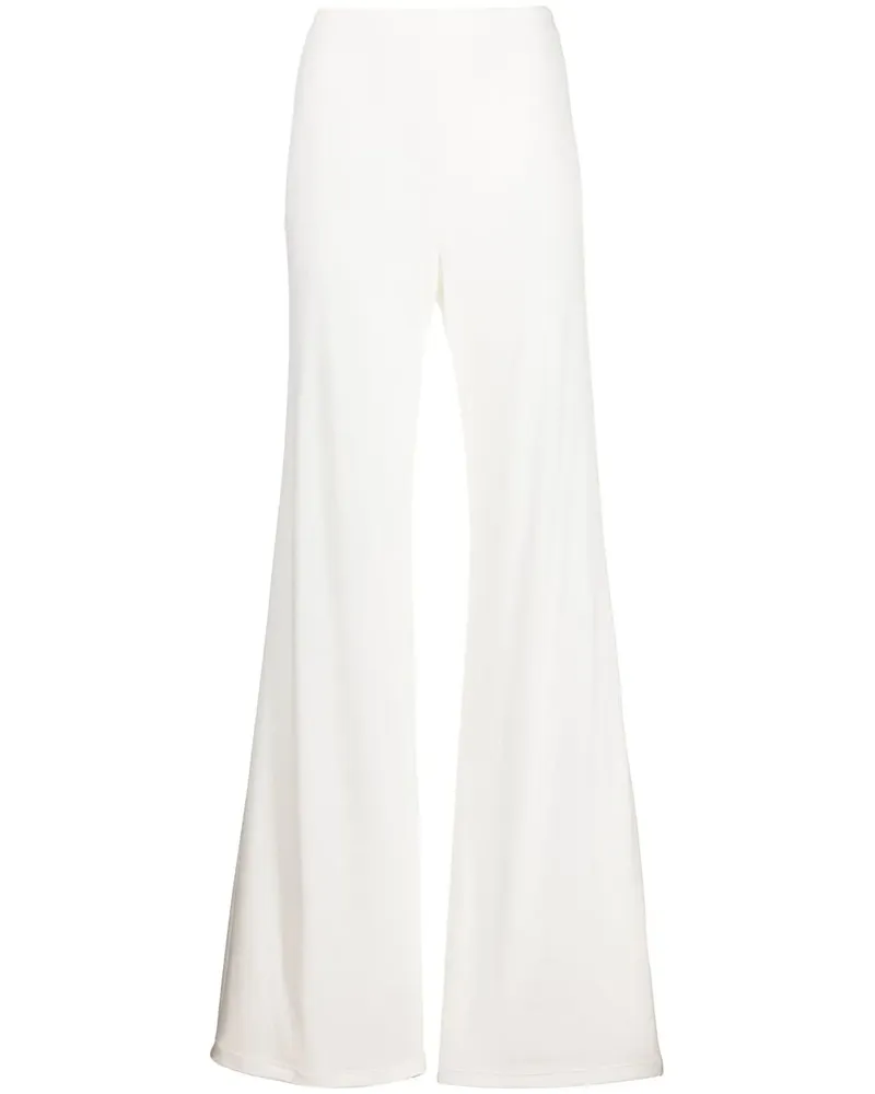 Alberta Ferretti Ausgestellte High-Waist-Hose - Weiß Weiß