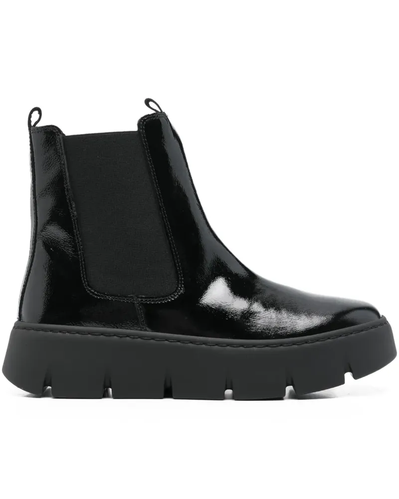Gabor Chelsea-Boots mit Profilsohle - Schwarz Schwarz