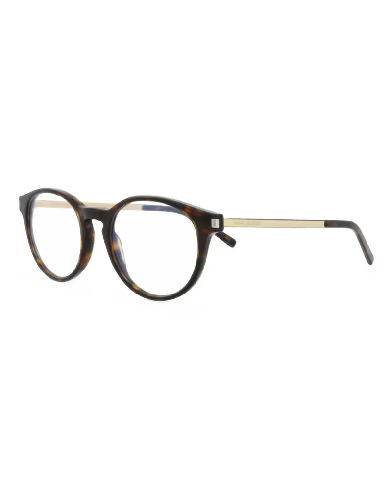 Saint Laurent Runde Brille in Schildpattoptik - Braun Braun