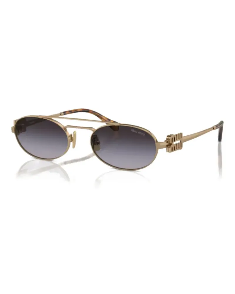 Miu Miu Sonnenbrille mit Metallgestell - Gold Gold