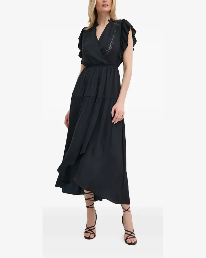 Morgan ruffled lace midi dress - Blau Blau