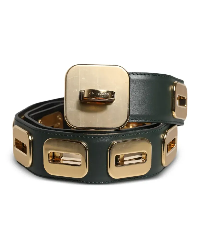 Dolce & Gabbana Ledergürtel mit Cut-Out - Grün Grün