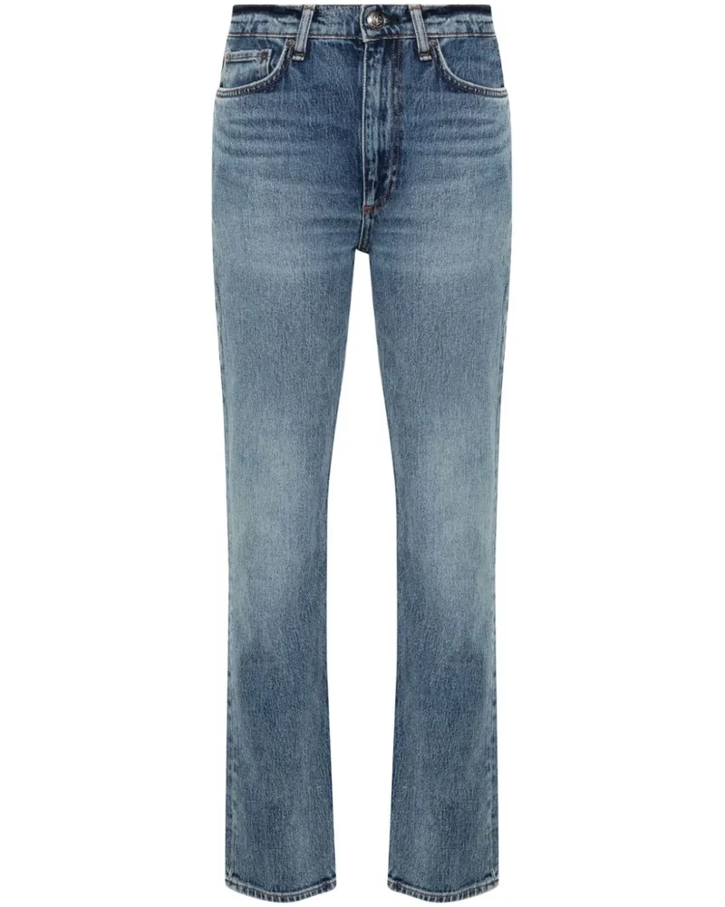 Rag & Bone Wren Skinny-Jeans mit hohem Bund Blau
