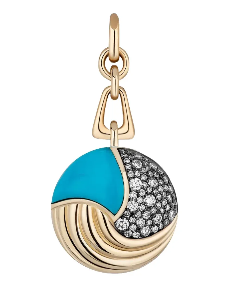 Mason and Books Elements turquoise pendant - Gold Gold