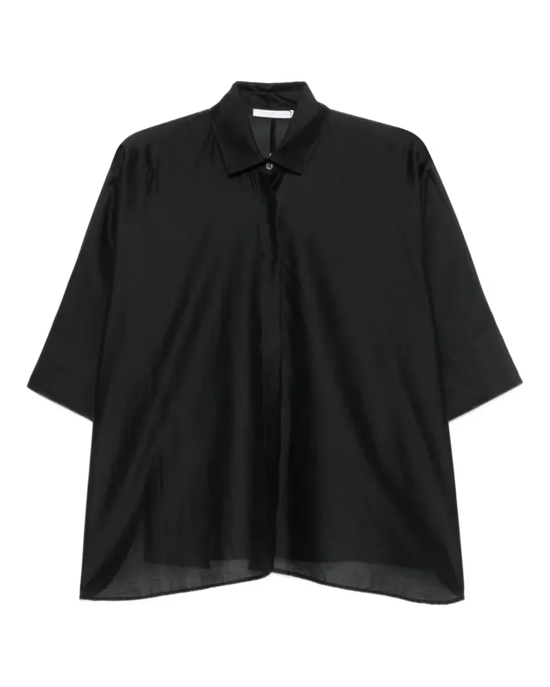 CENERE GB contrast-stitch short-sleeve shirt - Schwarz Schwarz