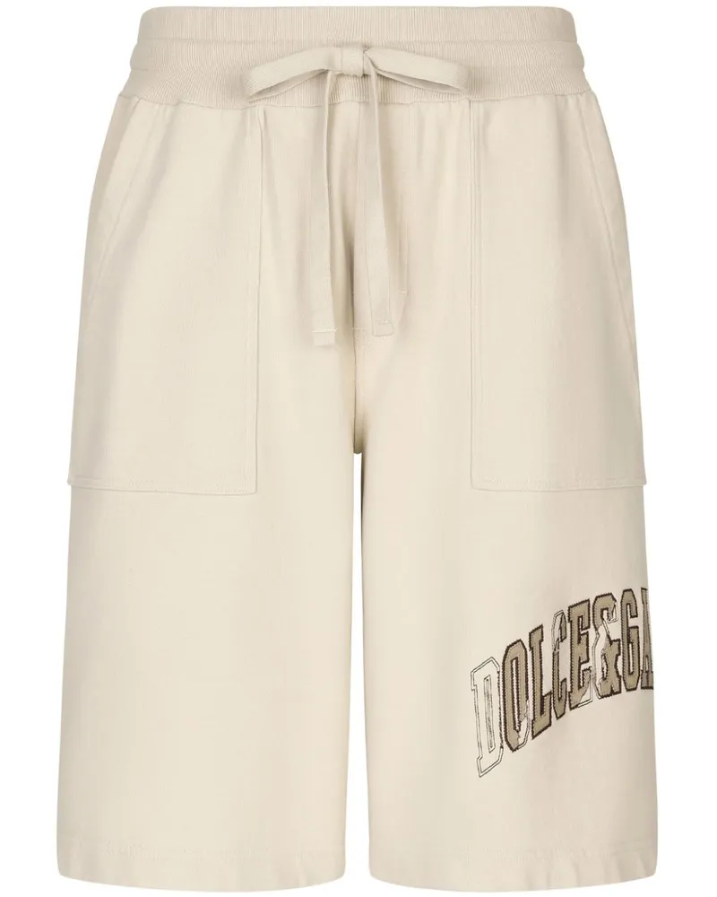 Dolce & Gabbana Joggingshorts mit Logo-Stickerei - Nude Nude