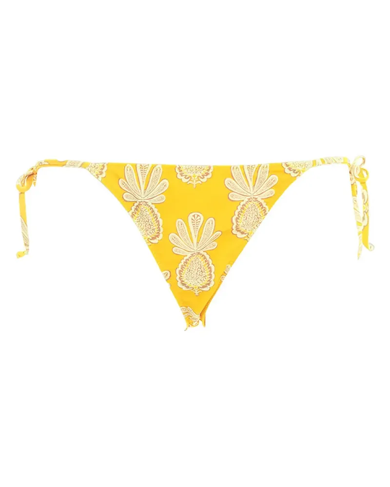La DoubleJ Bikinihöschen mit Ananas-Print - Gelb Gelb