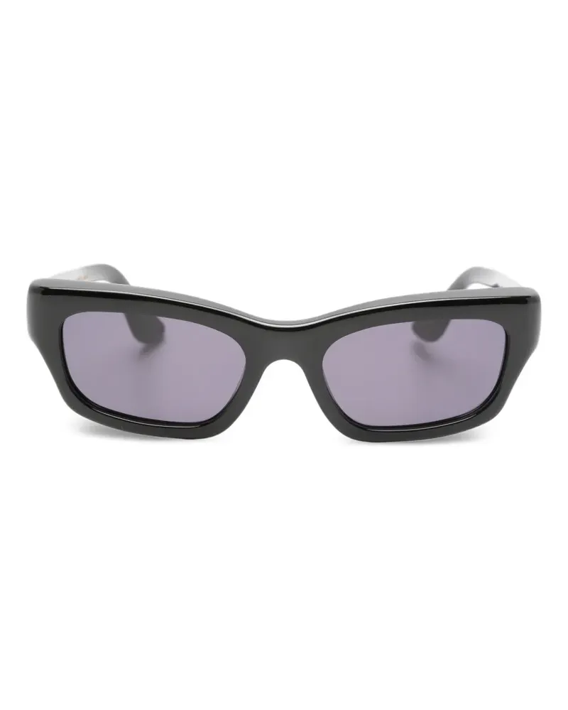 Port Tanger Rumi Sonnenbrille mit eckigem Gestell - Schwarz Schwarz