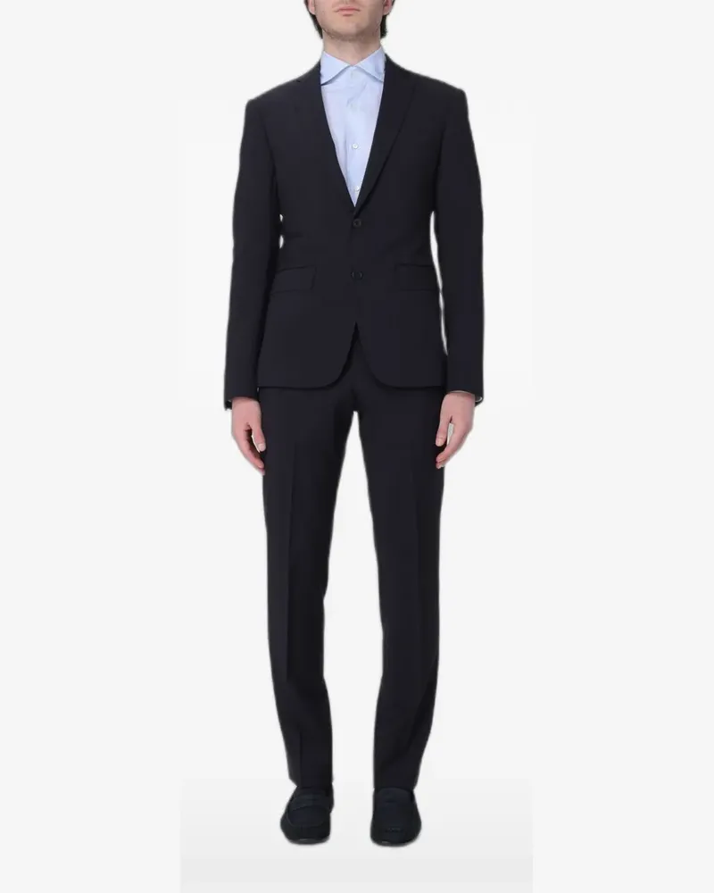 Emporio Armani Anzug mit fallendem Revers - Blau Blau