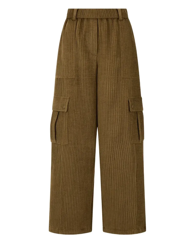 STUDIO TOMBOY corduroy texture trousers - Braun Braun