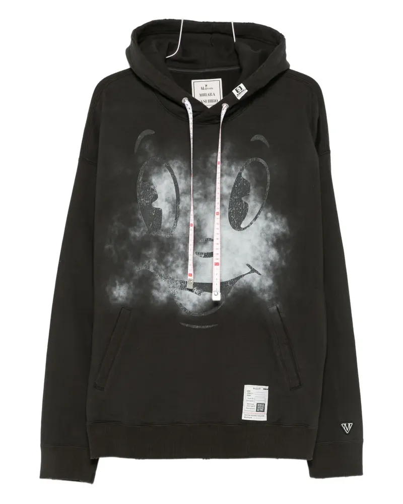 MIHARAYASUHIRO Hoodie mit Print - Schwarz Schwarz