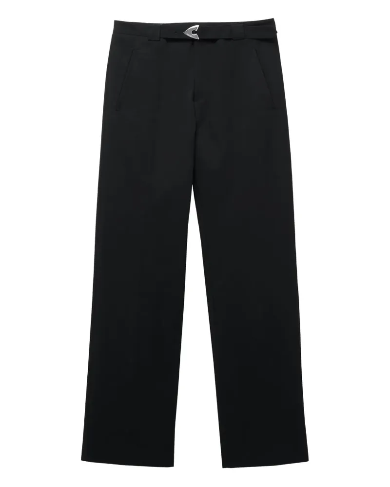 Alexander McQueen Hose mit Gürtel - Schwarz Schwarz
