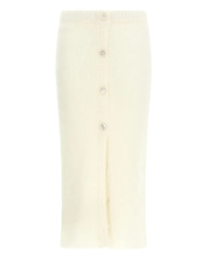 Alessandra Rich Carded Midirock aus Mohairgemisch - Nude Nude