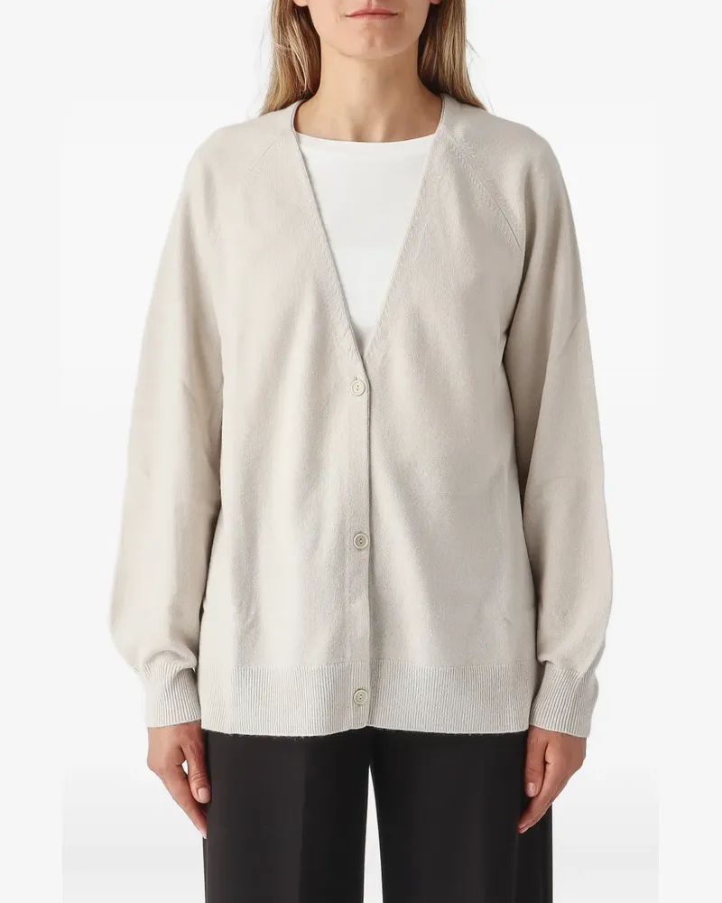Max Mara raglan-sleeve V-neck cardigan - Nude Nude