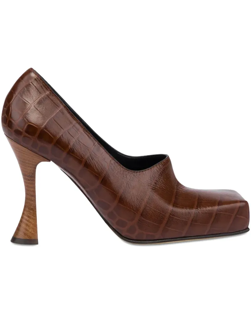Moschino Pumps mit Kroko-Effekt - Braun Braun