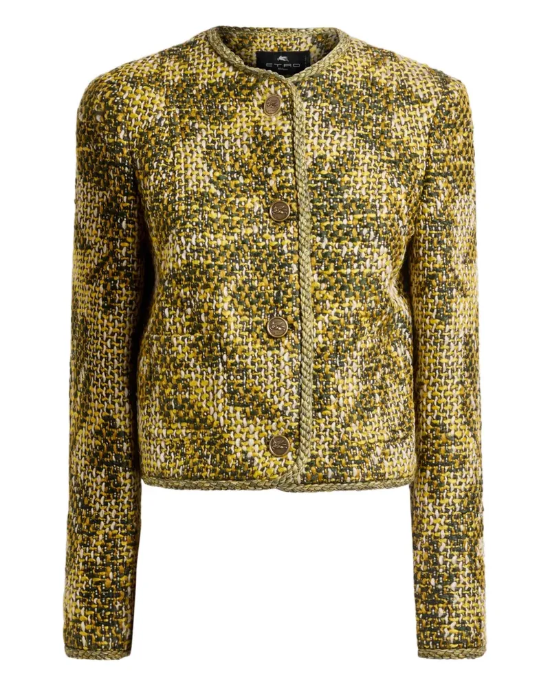 Etro Jacke aus Korbgeflecht-Jacquard - Grün Grün